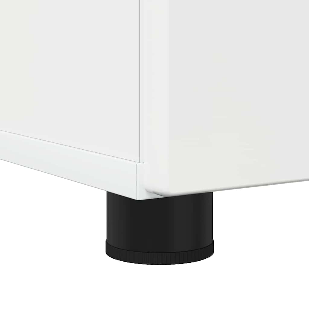 Set di mobili per il bagno con porta 3 pcs Bianco Lucido | homemem39