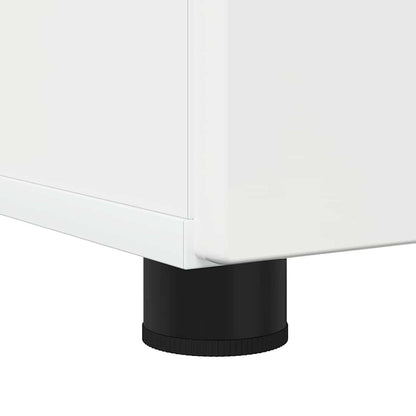 Set di mobili per il bagno con porta 3 pcs Bianco Lucido | homemem39