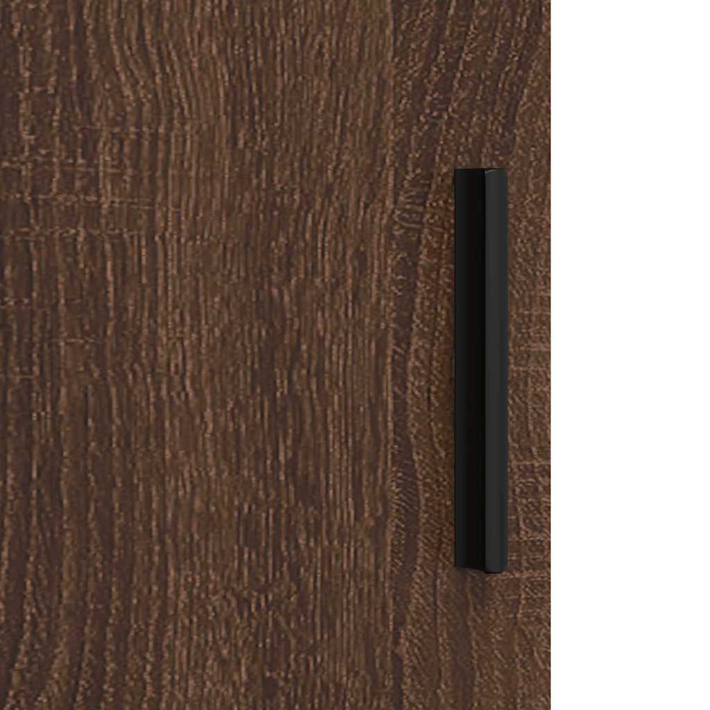 Set di mobili per il bagno con porta 3 pcs Rovere Marrone | homemem39