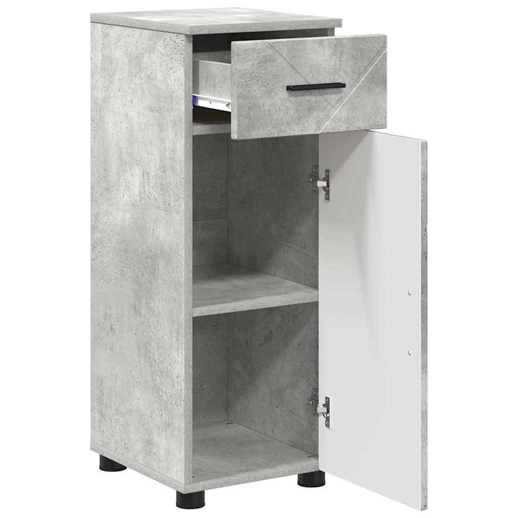 Set di mobili per il bagno con cassetto 3 pcs Grigio cemento | homemem39
