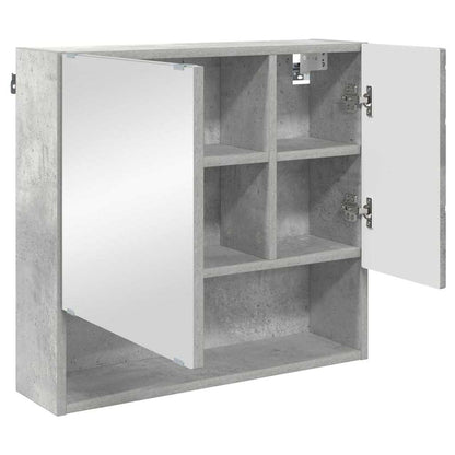 Set di mobili per il bagno con cassetto 3 pcs Grigio cemento | homemem39