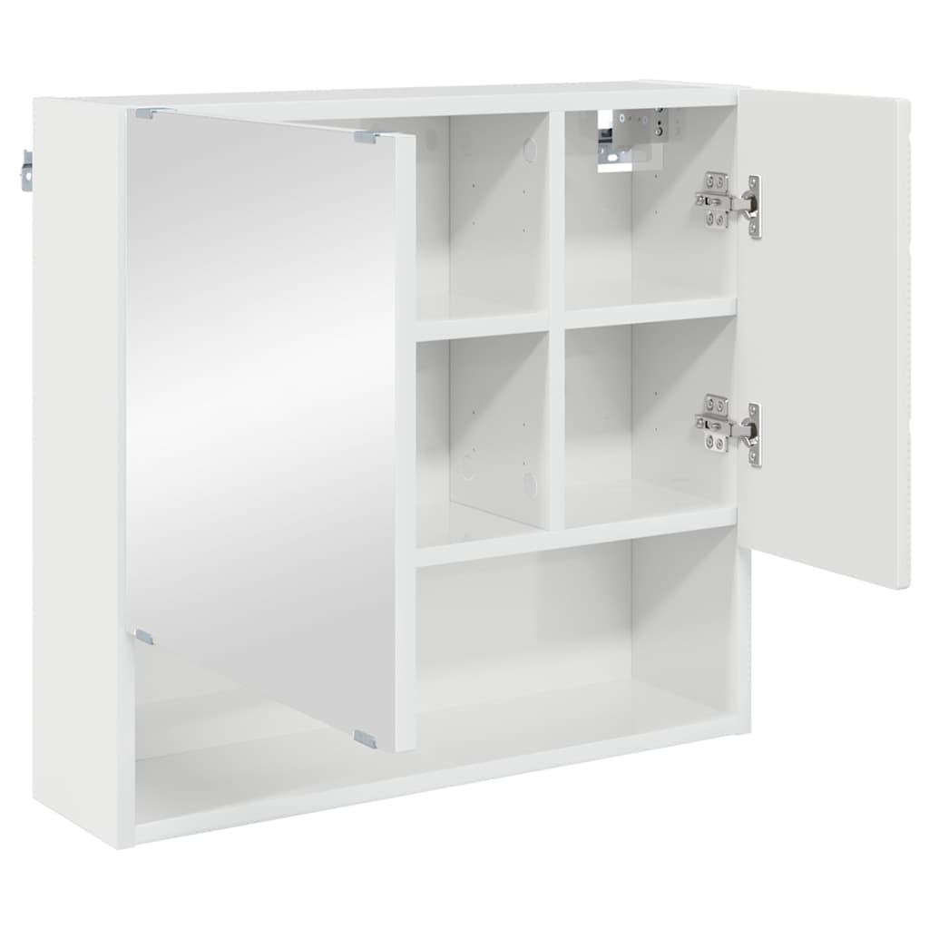 Set di mobili per il bagno con cassetto 3 pcs Bianco Lucido | homemem39