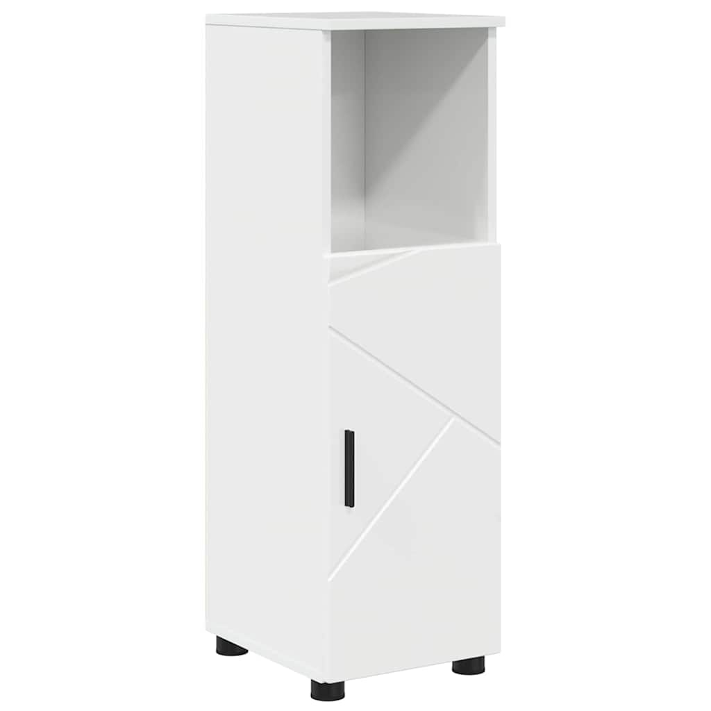 Set di mobili per il bagno con porta 4 pcs Bianco Lucido | homemem39