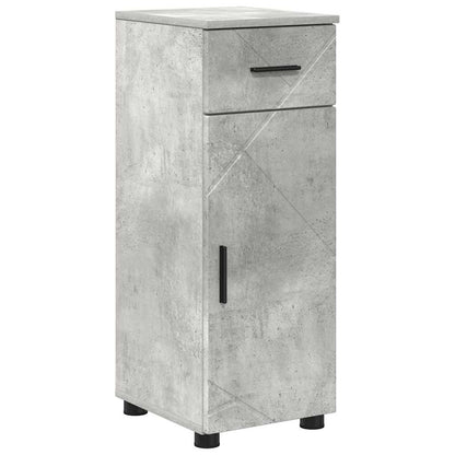 Set di mobili per il bagno con cassetto 4 pcs Grigio cemento | homemem39