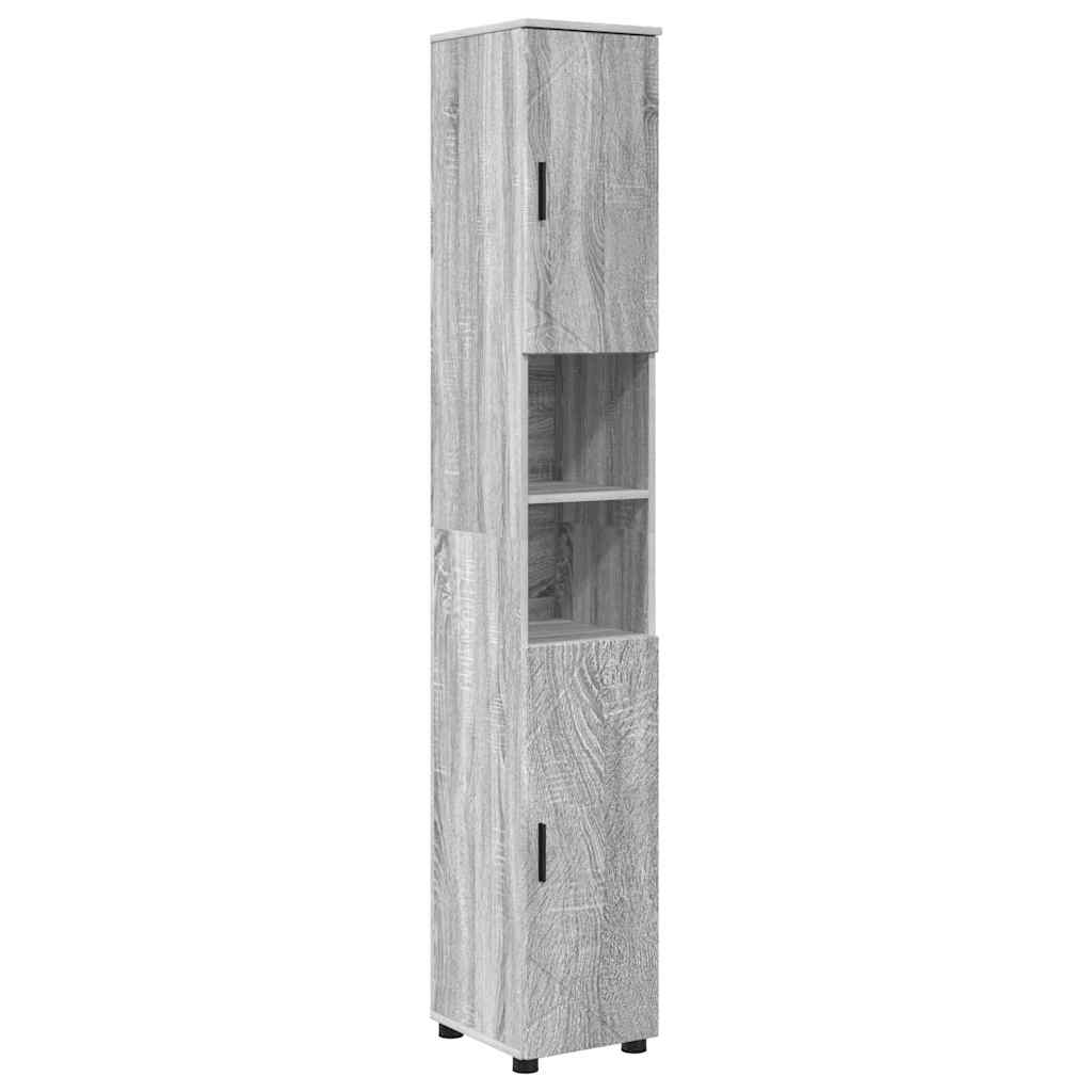 Set di mobili per il bagno 4 pz Grigio Sonoma 61 x 35 x 64 cm | homemem39
