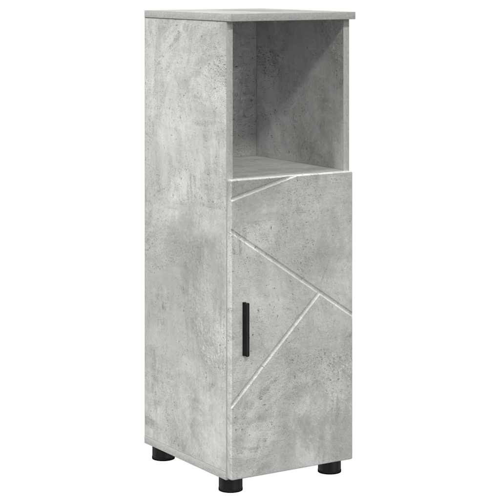 Set di mobili per il bagno con porta 5 pcs Grigio cemento | homemem39