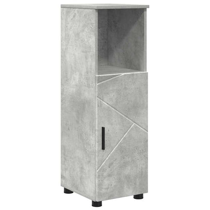 Set di mobili per il bagno con porta 5 pcs Grigio cemento | homemem39