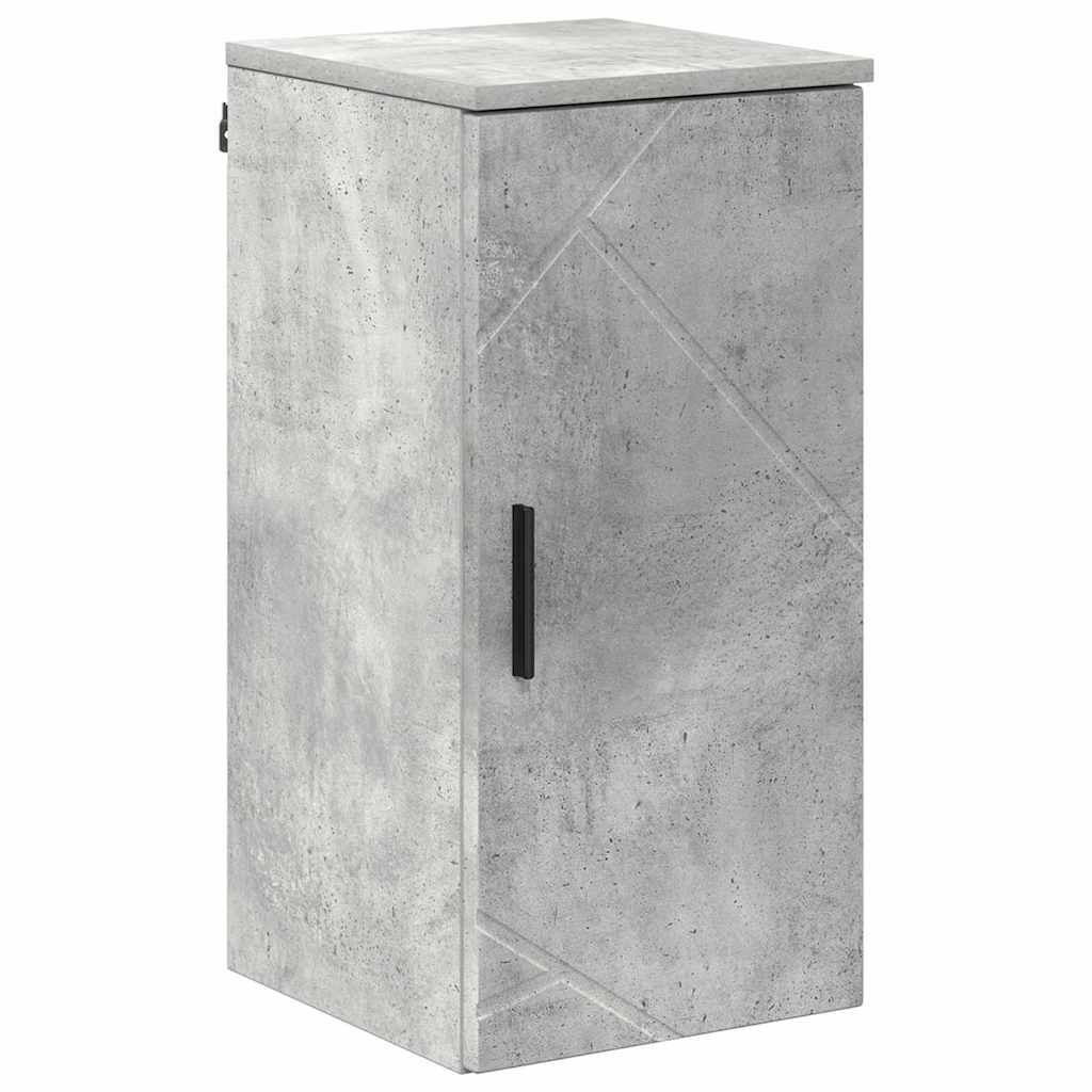 Set di mobili per il bagno con porta 5 pcs Grigio cemento | homemem39