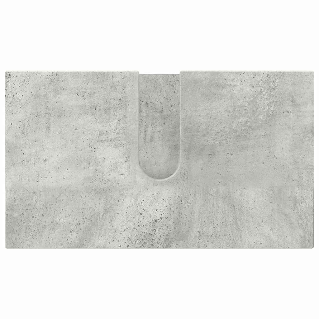 Set di mobili per il bagno con porta 5 pcs Grigio cemento | homemem39
