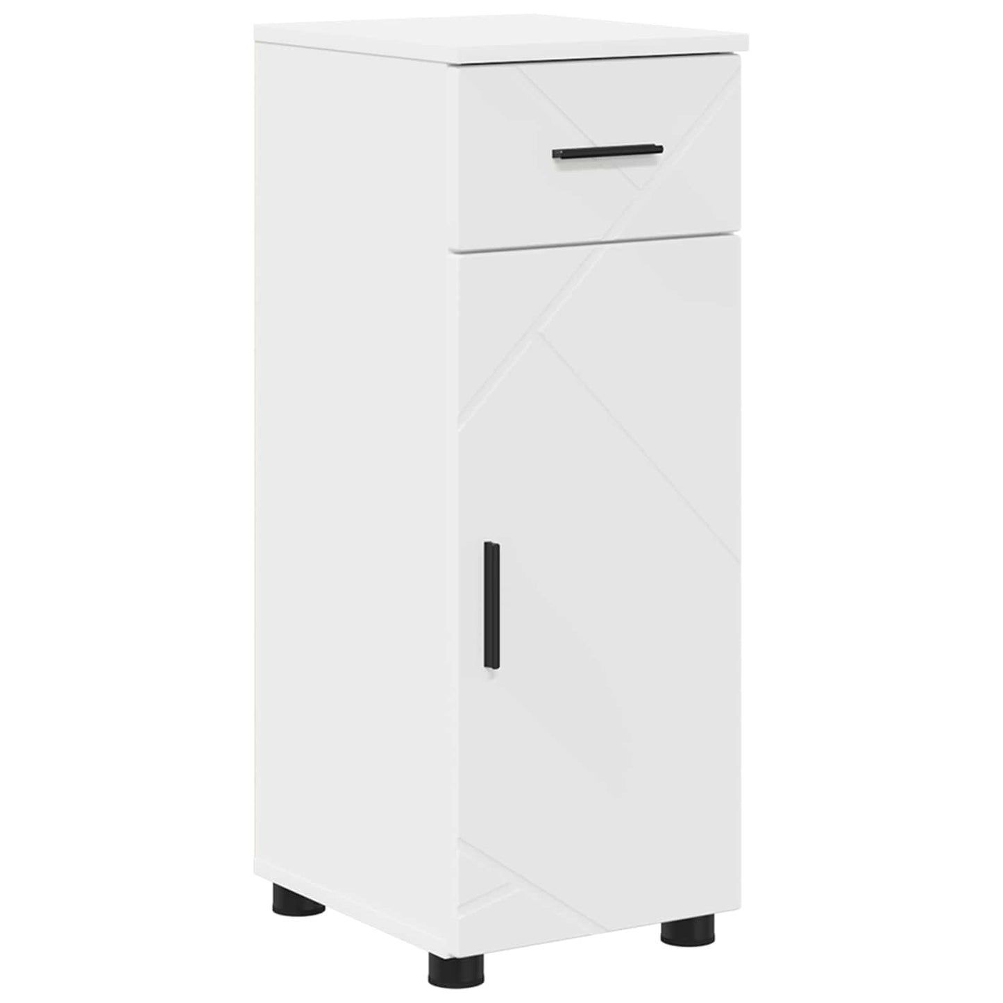 Set di mobili per il bagno con cassetto con porta 5 pcs Bianco | homemem39