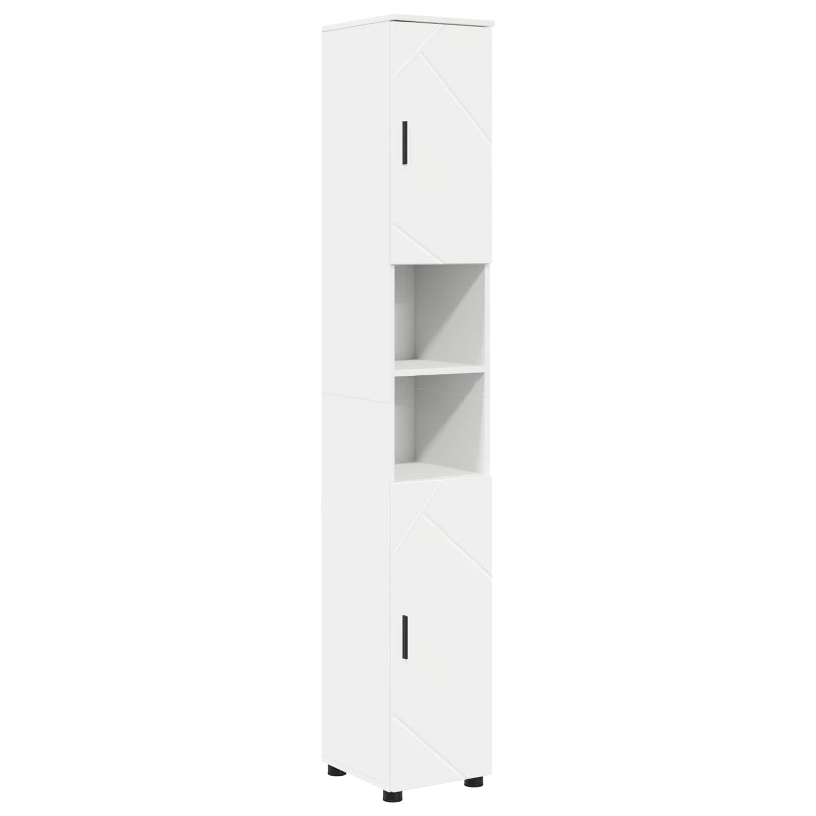 Set di mobili per il bagno con cassetto con porta 5 pcs Bianco | homemem39
