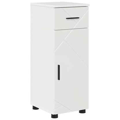 Set di mobili per il bagno con cassetto 5 pcs Bianco Lucido | homemem39