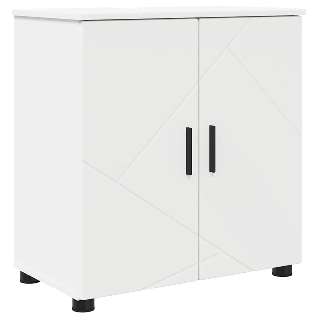 Set di mobili per il bagno Montaggio a parete 4 pcs Bianco | homemem39