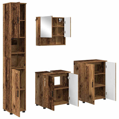 Set di mobili per il bagno 4 pz Legno vecchio 61 x 35 x 64 cm | homemem39