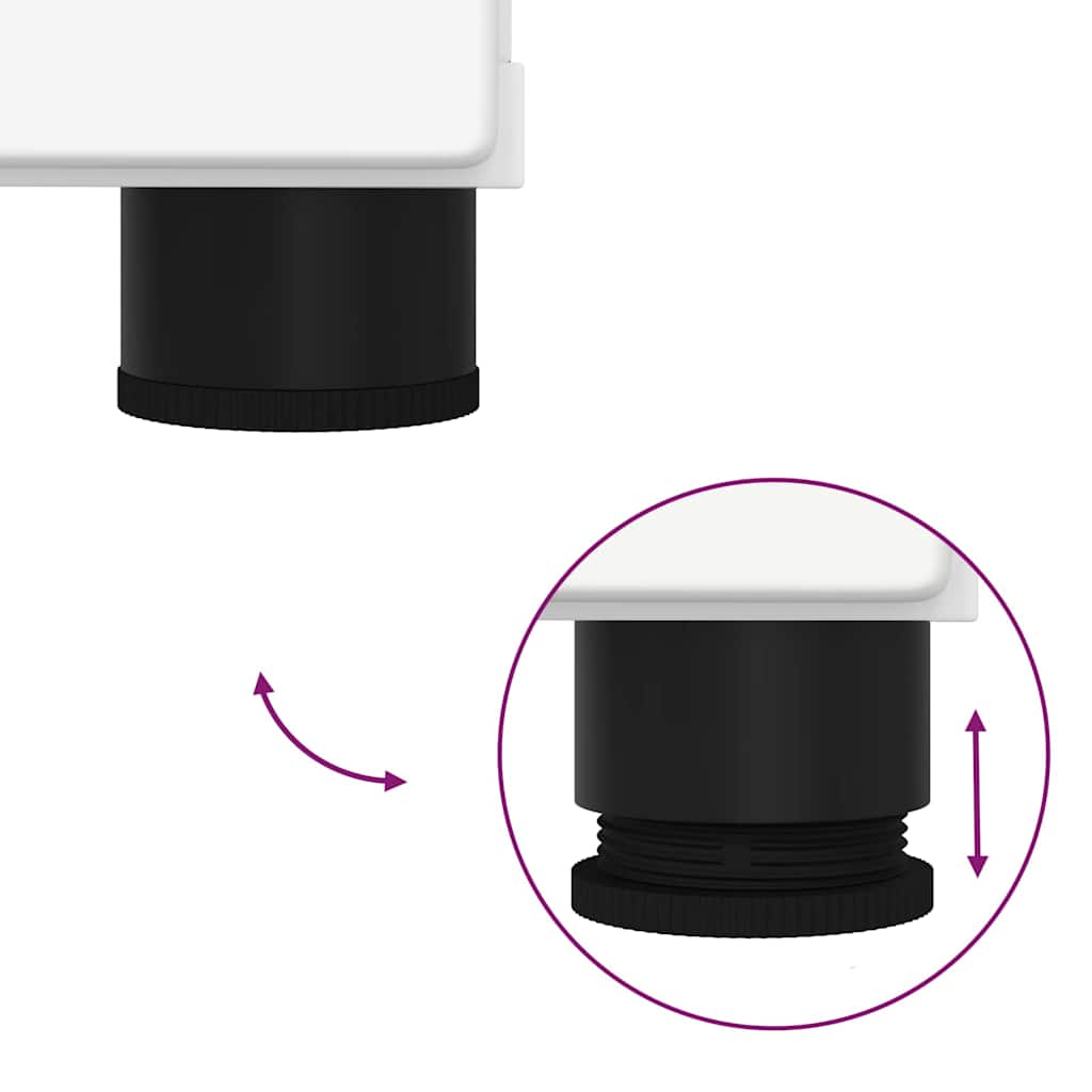 Set di mobili per il bagno con cassetto con porta 2 pcs Bianco | homemem39
