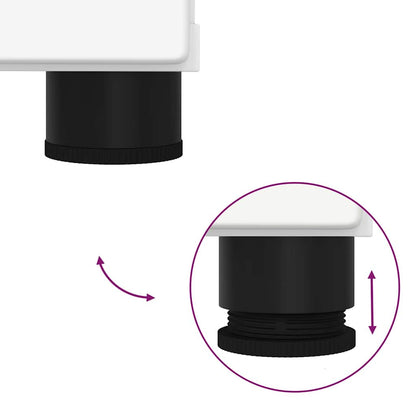 Set di mobili per il bagno con cassetto con porta 2 pcs Bianco | homemem39