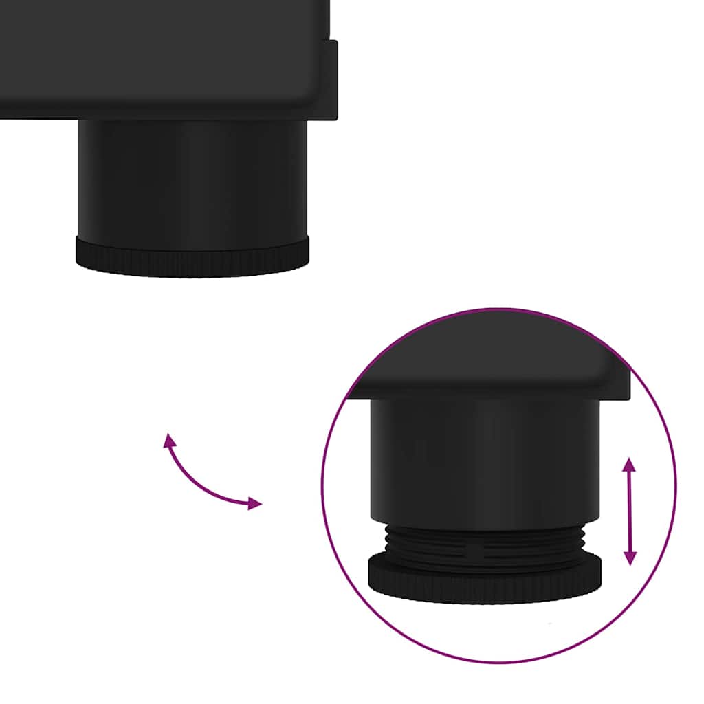 Set di mobili per il bagno con cassetto con porta 2 pcs Nero | homemem39