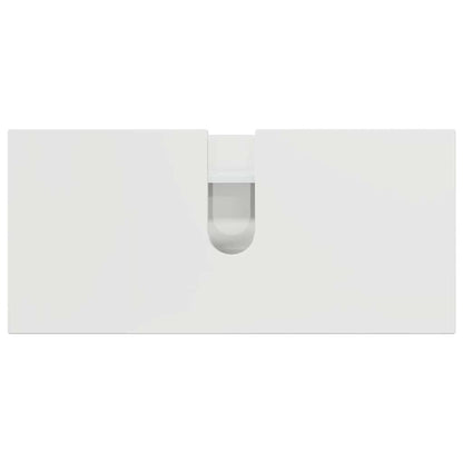 Set di mobili per il bagno con cassetto 2 pcs Bianco Lucido | homemem39