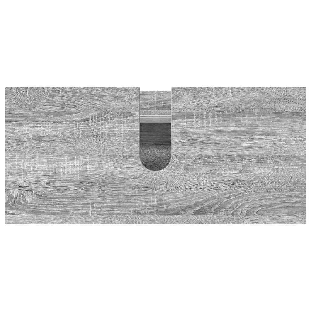 Set di mobili per il bagno con cassetto 2 pcs Grigio Sonoma