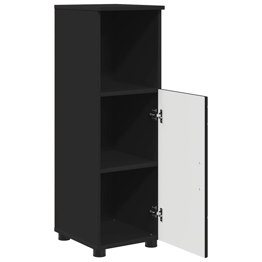 Set di mobili per il bagno con cassetto con porta 3 pcs Nero | homemem39
