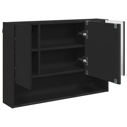 Set di mobili per il bagno con cassetto con porta 3 pcs Nero | homemem39