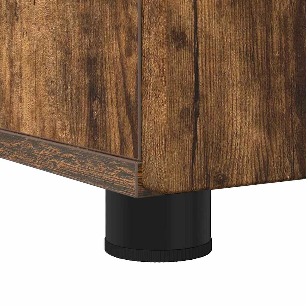 Set di mobili per il bagno con cassetto 3 pcs Rovere fumé