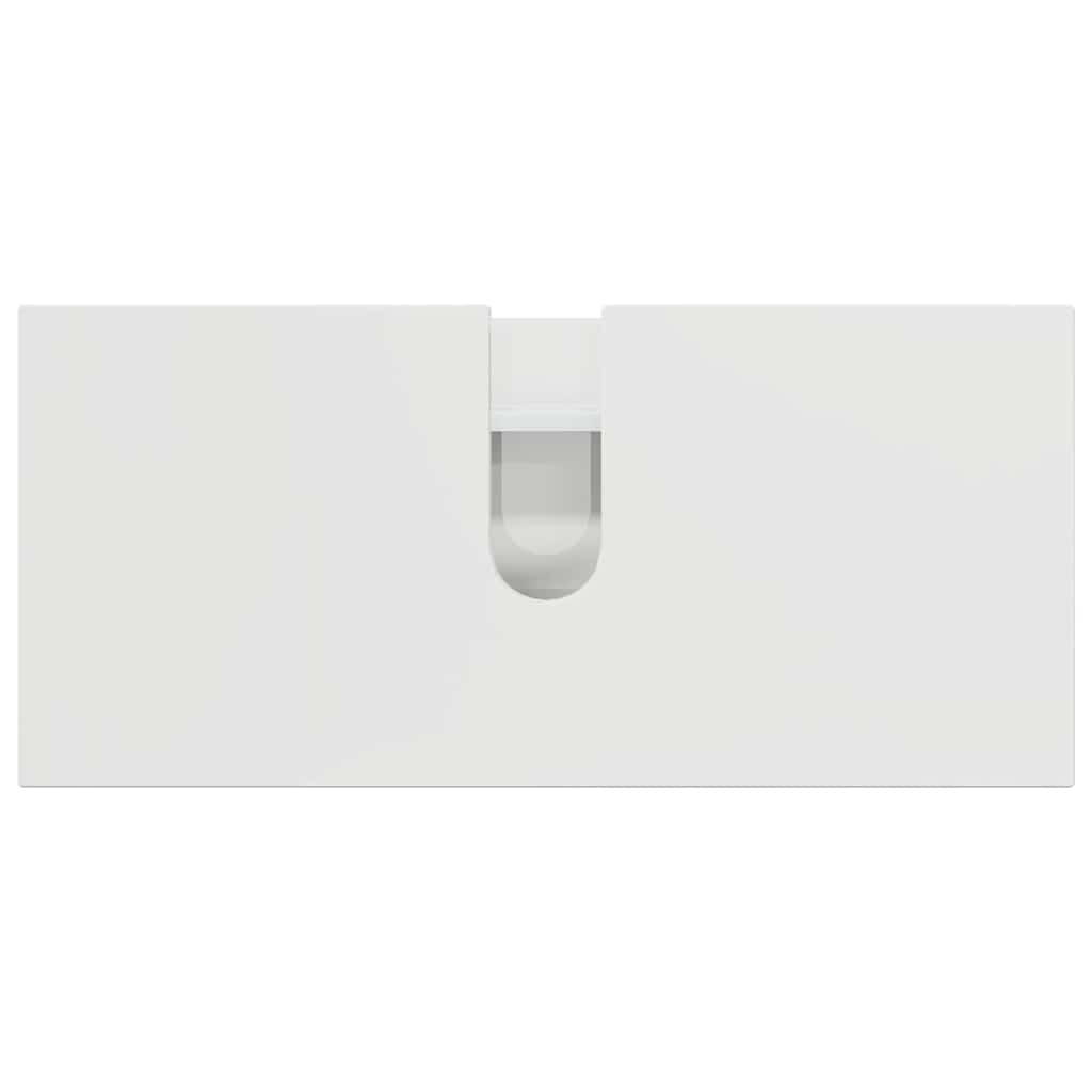 Set di mobili per il bagno con cassetto 4 pcs Bianco Lucido | homemem39