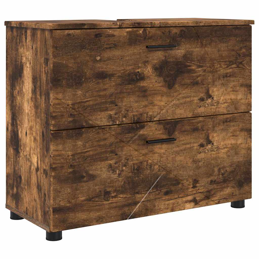 Set di mobili per il bagno 5 pz Rovere fumé 35 x 30 x 192 cm | homemem39