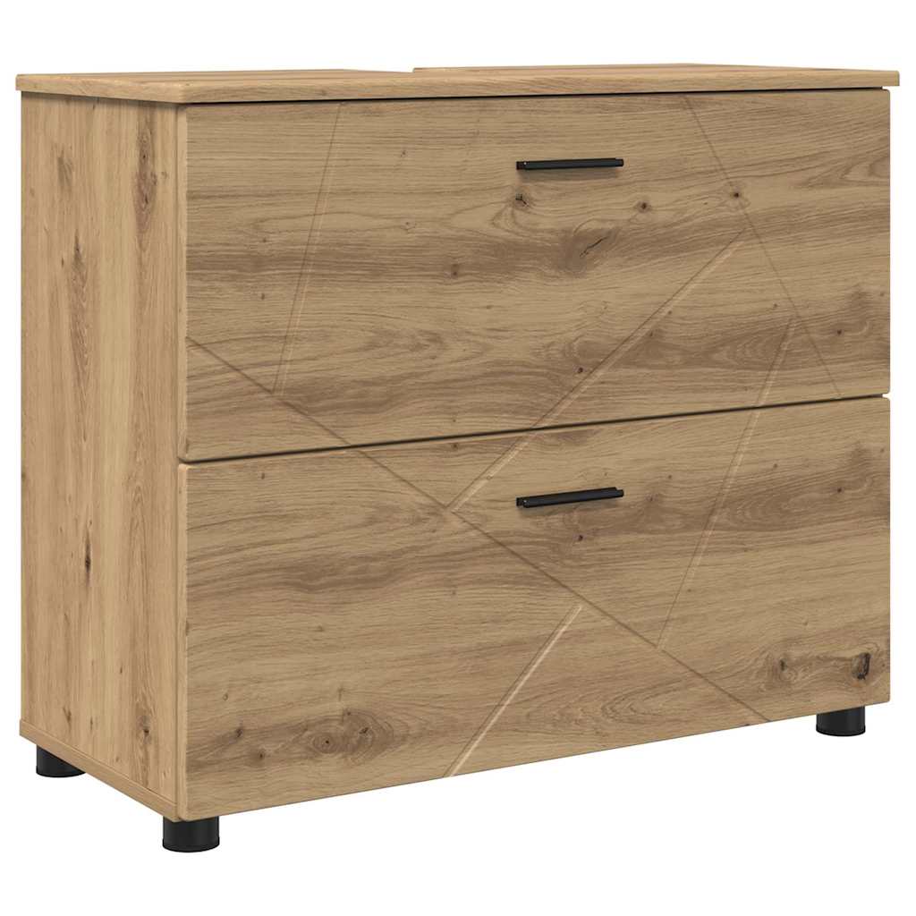Set di mobili per il bagno 5 pz Rovere artigianale | homemem39