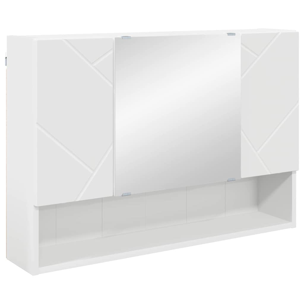 Set di mobili per il bagno con cassetto con porta 4 pcs Bianco | homemem39