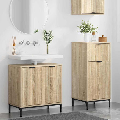 Set di mobili per il bagno con cassetto 2 pcs Rovere Sonoma | homemem39