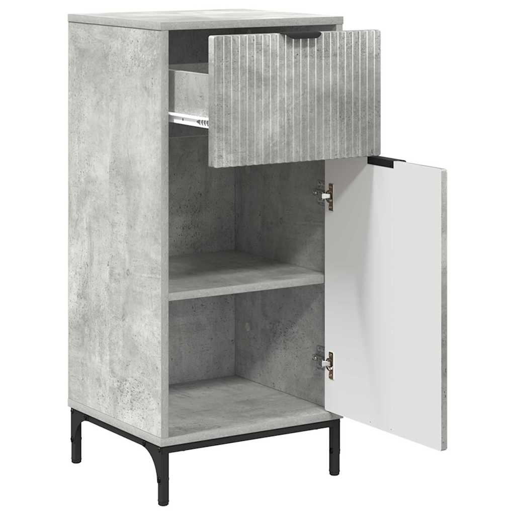 Set di mobili per il bagno con cassetto 2 pcs Grigio cemento | homemem39