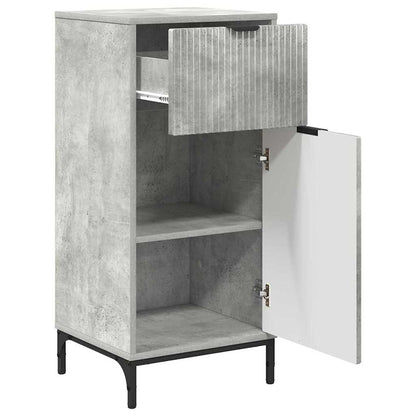 Set di mobili per il bagno con cassetto 2 pcs Grigio cemento | homemem39