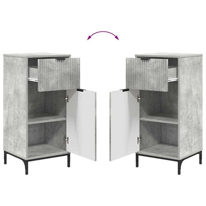 Set di mobili per il bagno con cassetto 2 pcs Grigio cemento | homemem39