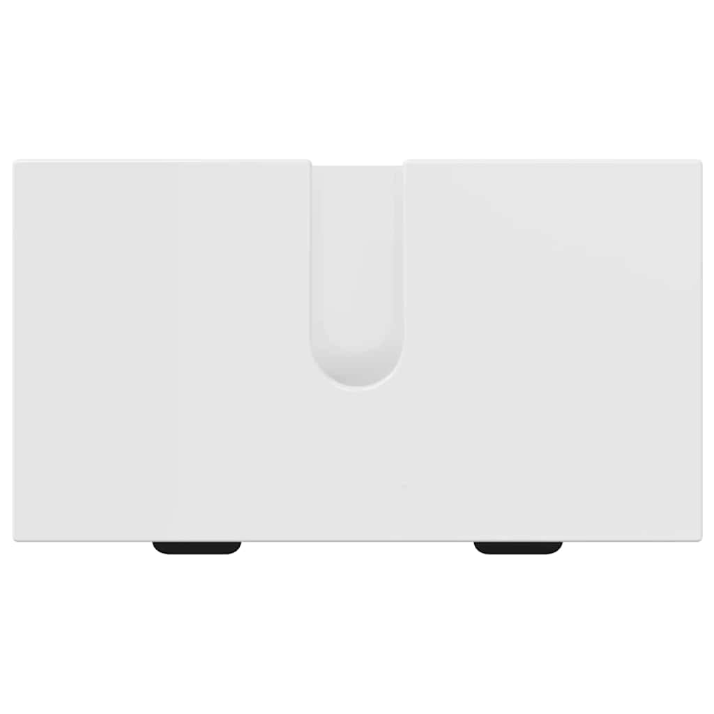 Set di mobili per il bagno con cassetto 2 pcs Bianco Lucido