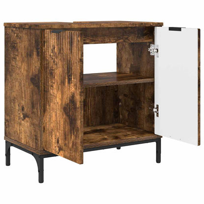 Set di mobili per il bagno con cassetto 2 pcs Rovere fumé | homemem39