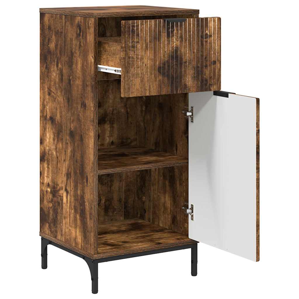 Set di mobili per il bagno con cassetto 2 pcs Rovere fumé | homemem39