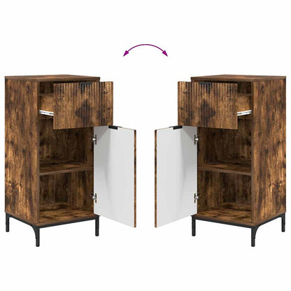 Set di mobili per il bagno con cassetto 2 pcs Rovere fumé | homemem39