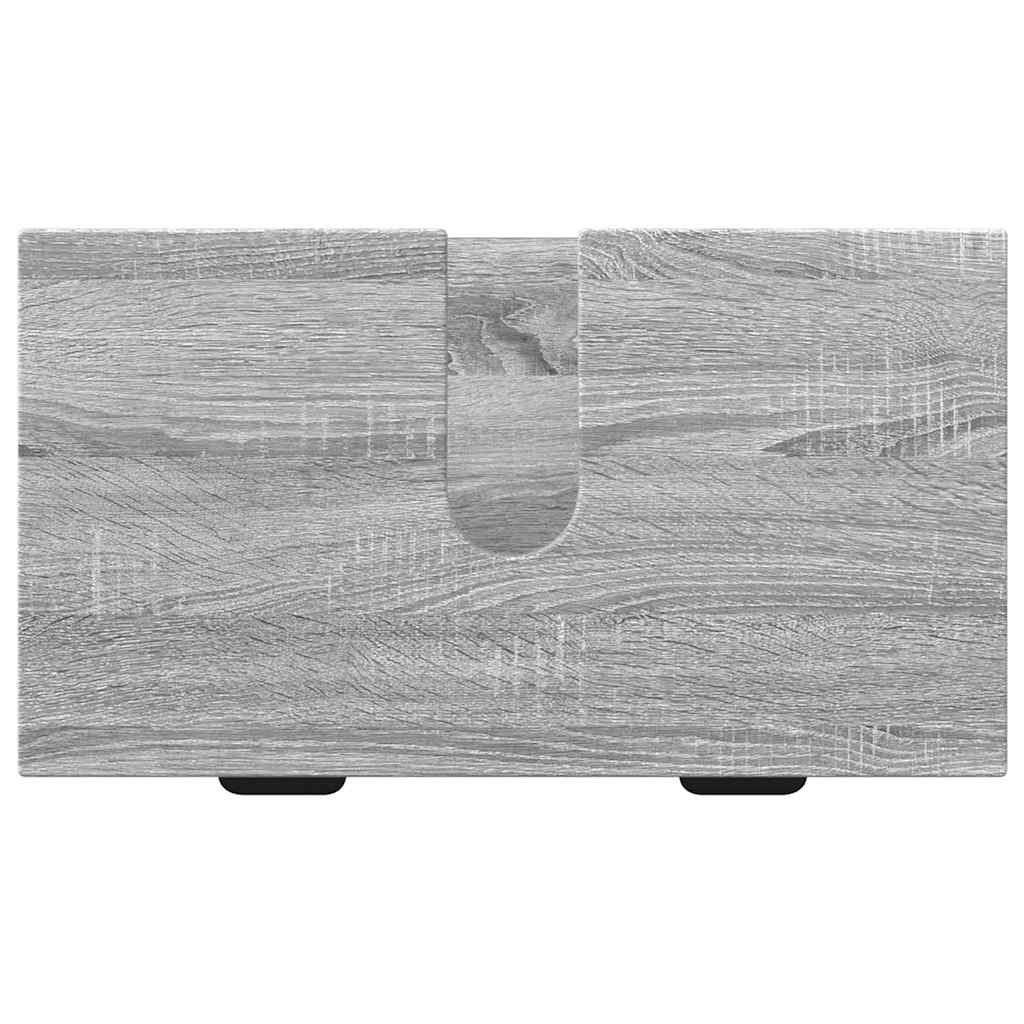 Set di mobili per il bagno con cassetto 2 pcs Grigio Sonoma | homemem39