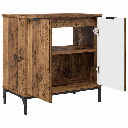 Set di mobili per il bagno con cassetto 2 pcs Legno vecchio | homemem39