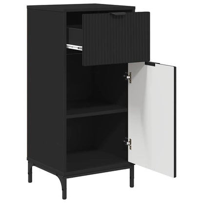 Set di mobili per il bagno con cassetto con porta 3 pcs Nero | homemem39