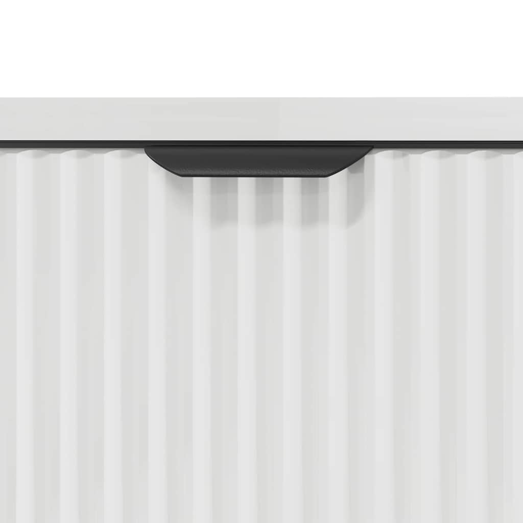 Set di mobili per il bagno con cassetto 3 pcs Bianco lucido