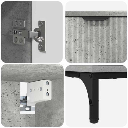 Set di mobili per il bagno con cassetto Grigio cemento | homemem39