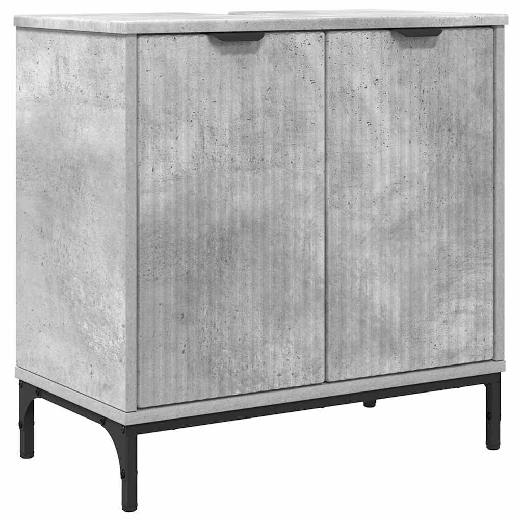 Set di mobili per il bagno con cassetto Grigio cemento