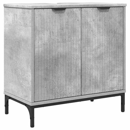 Set di mobili per il bagno con cassetto Grigio cemento