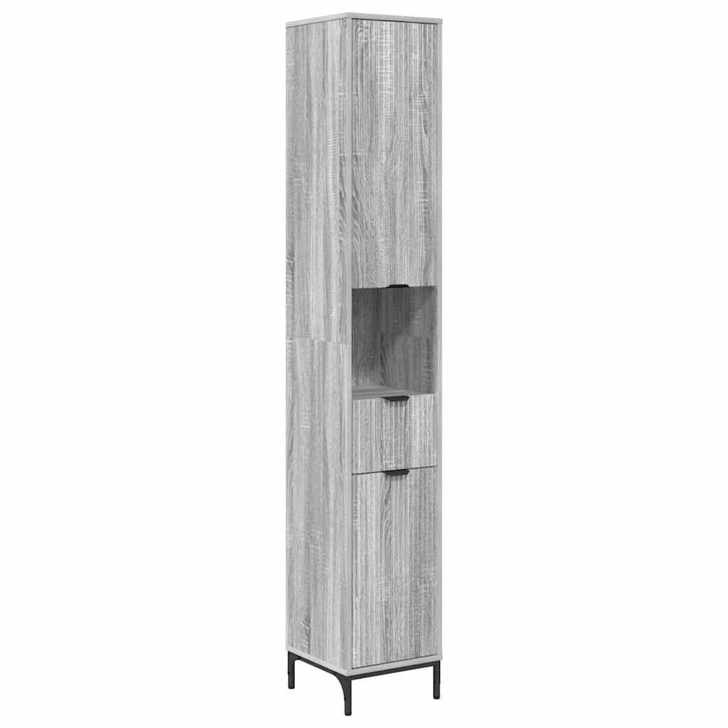 Set di mobili per il bagno con cassetto con porta Grigio Sonoma | homemem39