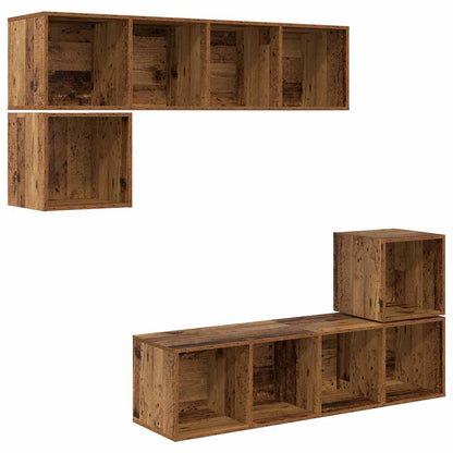 Set mobile TV 4 pcs Legno vecchio 37 x 37 x 142.5 cm