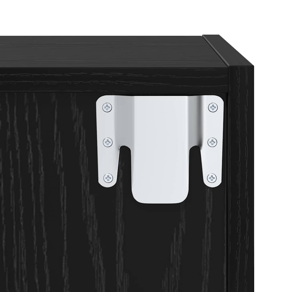 Set di mobili TV 3 pcs Rovere nero 37 x 37 x 142.5 cm