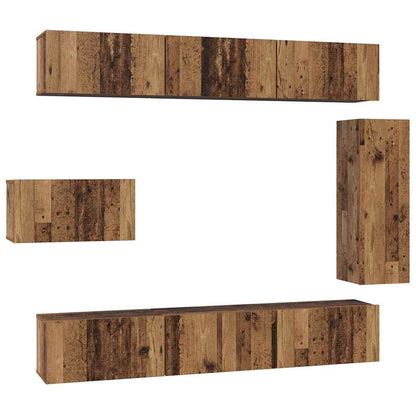 Set mobile TV 8 pcs Legno vecchio 30.5 x 30 x 90 cm