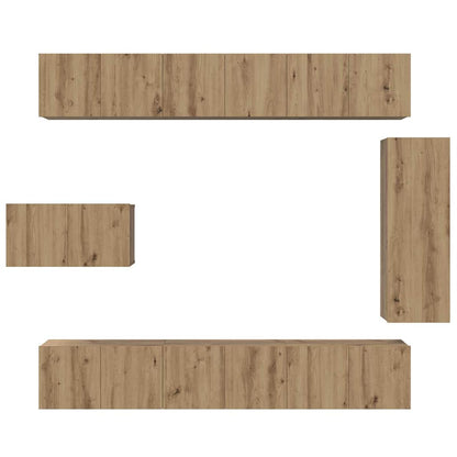 Set mobile TV 8 pcs rovere artigianale 30.5 x 30 x 90 cm